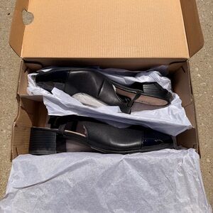 Clarks Black Slingback Low Heel Pumps